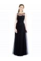 Affordable Full Length Tulle Bridesmaid Dress with Lace Bodice and Soft Tulle Illusion Top UK