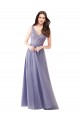 Affordable Sweetheart Tulle Bridesmaid Dress with Fully Embroidered V-Neck Bodice UK