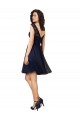 Affordable Short Bateau Neck Tulle Bridesmaid Dress with Lace Bodice UK