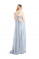 Affordable Sweetheart Spaghetti Straps Long Tulle Bridesmaid Dress with Criss Cross Back UK