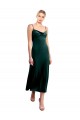 Affordable Midi Length Cowl Neck Velvet Slip Bridesmaid Dress UK