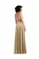 Affordable Square Neck Velvet Maxi Bridesmaid Dress with Front Slit UK
