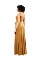 Affordable Romantic Velvet Floor Length Bridesmaid Dress with Wrap Detail UK