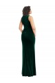Affordable Square Neck Long Velvet Maxi Bridesmaid Dress UK
