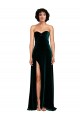 Affordable Sweetheart Fluid Velvet Bridesmaid Dress with High Split UK